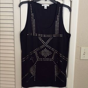 Kenneth Cole Black Tank with Silver Studs